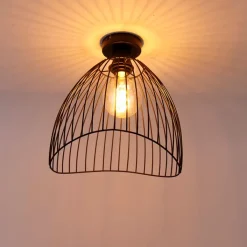 QAZQA Deckenleuchten|Wohnzimmerlampen*Design Deckenleuchte schwarz 29 cm - Pua