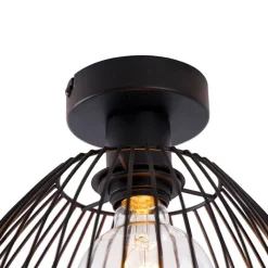 QAZQA Deckenleuchten|Wohnzimmerlampen*Design Deckenleuchte schwarz 29 cm - Pua