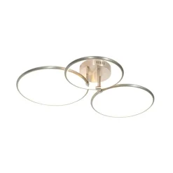 QAZQA Led-Deckenleuchten|Deckenleuchten*Design Deckenleuchte Stahl inkl. LED 3-stufig dimmbar 3-flammig - Joaniqa