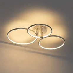 QAZQA Led-Deckenleuchten|Deckenleuchten*Design Deckenleuchte Stahl inkl. LED 3-stufig dimmbar 3-flammig - Joaniqa
