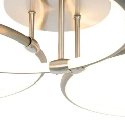 QAZQA Led-Deckenleuchten|Deckenleuchten*Design Deckenleuchte Stahl inkl. LED 3-stufig dimmbar 3-flammig - Joaniqa