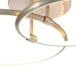 QAZQA Led-Deckenleuchten|Deckenleuchten*Design Deckenleuchte Stahl inklusive LED 3-stufig dimmbar 2-flammig - Joaniqa