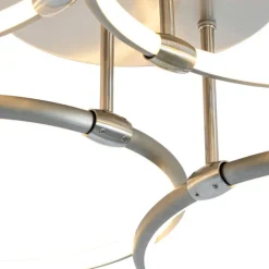 QAZQA Schlafzimmerlampen|Küchenlampen*Design Deckenleuchte Stahl inkl. LED 3-stufig dimmbar 4-flammig - Joaniqa