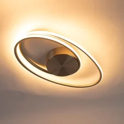 QAZQA Led-Deckenleuchten|Deckenleuchten*Design Deckenleuchte Stahl inkl. LED 3 Stufen dimmbar - Rowan