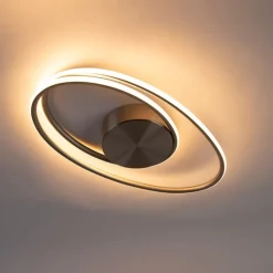 QAZQA Led-Deckenleuchten|Deckenleuchten*Design Deckenleuchte Stahl inkl. LED 3 Stufen dimmbar - Rowan