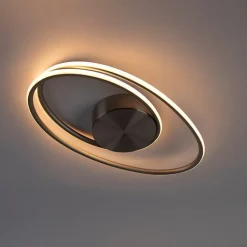 QAZQA Led-Deckenleuchten|Deckenleuchten*Design Deckenleuchte Stahl inkl. LED 3 Stufen dimmbar - Rowan