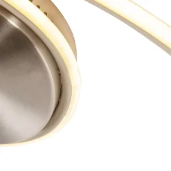 QAZQA Led-Deckenleuchten|Deckenleuchten*Design Deckenleuchte Stahl inkl. LED 3 Stufen dimmbar - Rowan