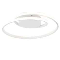 Trio Leuchten Schlafzimmerlampen|Küchenlampen*Design Deckenleuchte weiß inkl. LED 3-stufig dimmbar - Krula