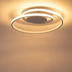 Trio Leuchten Schlafzimmerlampen|Küchenlampen*Design Deckenleuchte weiß inkl. LED 3-stufig dimmbar - Krula