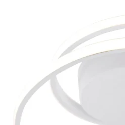 Trio Leuchten Schlafzimmerlampen|Küchenlampen*Design Deckenleuchte weiß inkl. LED 3-stufig dimmbar - Krula