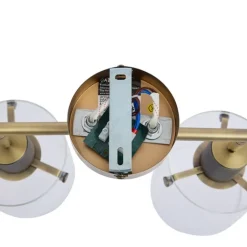 QAZQA Deckenstrahler|Aufbaustrahler*Design Deckenstrahler Bronze mit Klarglas 2-Licht - Domo