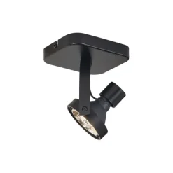 QAZQA Wandstrahler|Deckenstrahler*Design Deckenstrahler schwarz GU10 70mm dreh- und schwenkbar - Vo