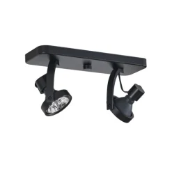 QAZQA Deckenstrahler|Aufbaustrahler*Design Deckenstrahler schwarz GU10 70mm 2-flammig verstellbar - Vo