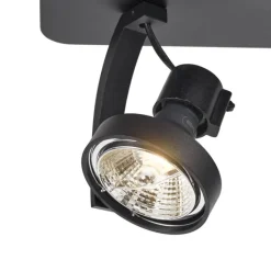 QAZQA Deckenstrahler|Aufbaustrahler*Design Deckenstrahler schwarz GU10 70mm 2-flammig verstellbar - Vo