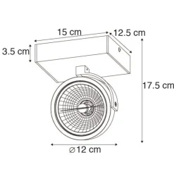 QAZQA Wandstrahler|Deckenstrahler*Design Deckenstrahler Weiß Dreh- und Kippbar - Go