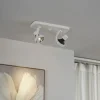 QAZQA Deckenstrahler|Aufbaustrahler*Design Deckenstrahler Weiß GU10 70mm 2-flammig Verstellbar - Vo