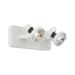 QAZQA Deckenstrahler|Aufbaustrahler*Design Deckenstrahler Weiß GU10 70mm 2-flammig Verstellbar - Vo