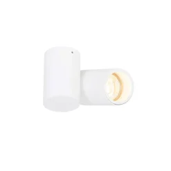 QAZQA Deckenstrahler|Aufbaustrahler*Design Deckenstrahler weiß verstellbar GU10 50mm - Michael