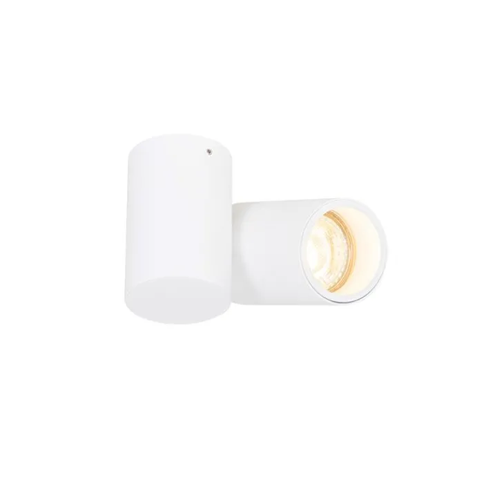 QAZQA Deckenstrahler|Aufbaustrahler*Design Deckenstrahler weiß verstellbar GU10 50mm - Michael