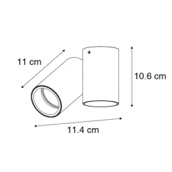 QAZQA Deckenstrahler|Aufbaustrahler*Design Deckenstrahler weiß verstellbar GU10 50mm - Michael