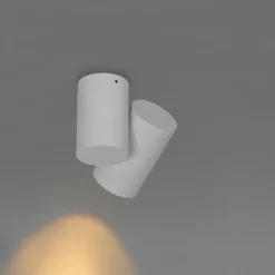 QAZQA Deckenstrahler|Aufbaustrahler*Design Deckenstrahler weiß verstellbar GU10 50mm - Michael