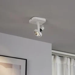 QAZQA Wandstrahler|Deckenstrahler*Design Deckenstrahler Weiß GU10 70mm dreh- und schwenkbar - Vo