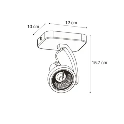 QAZQA Wandstrahler|Deckenstrahler*Design Deckenstrahler Weiß GU10 70mm dreh- und schwenkbar - Vo