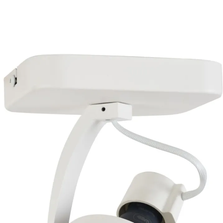 QAZQA Wandstrahler|Deckenstrahler*Design Deckenstrahler Weiß GU10 70mm dreh- und schwenkbar - Vo