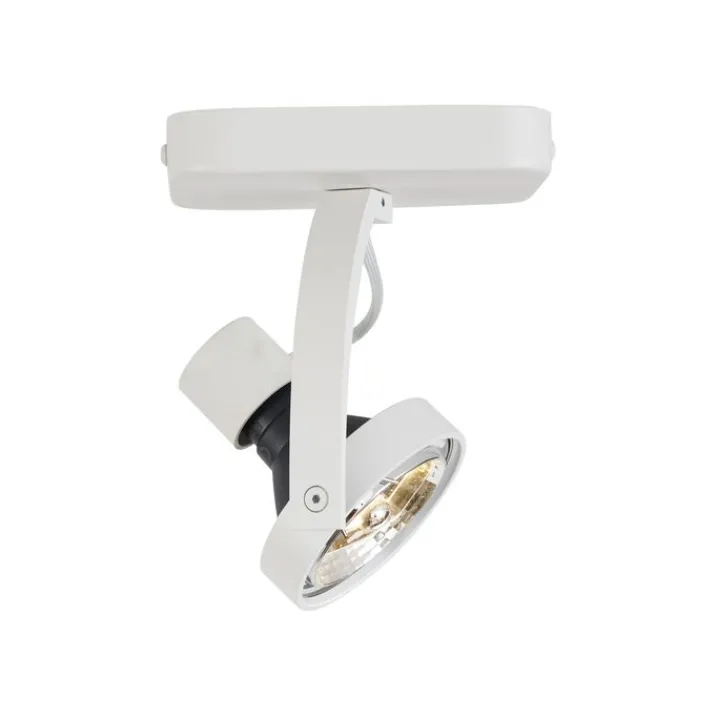 QAZQA Wandstrahler|Deckenstrahler*Design Deckenstrahler Weiß GU10 70mm dreh- und schwenkbar - Vo