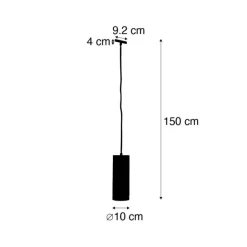 QAZQA Deckenstrahler|Aufbaustrahler*Design hanglamp zwart incl. rail adapter 1-fase - Slimline Tubo