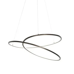 QAZQA Led-Pendelleuchten|Pendelleuchten*Design Hängelampe Bronze 72 cm inkl. LED 3-stufig dimmbar - Rowan