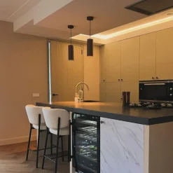 QAZQA Pendelleuchten|Wohnzimmerlampen*Design Hängelampe Dunkelbronze GU10 50mm - Tubo