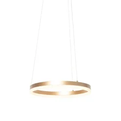QAZQA Schlafzimmerlampen|Küchenlampen*Design Hängelampe gold 40 cm inkl. LED 3 Stufen dimmbar - Anello