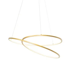 QAZQA Schlafzimmerlampen|Küchenlampen*Design Hängelampe Gold 72 cm inkl. LED 3-stufig dimmbar - Rowan