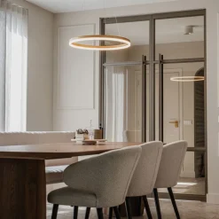 QAZQA Schlafzimmerlampen|Küchenlampen*Design Hängelampe gold 60 cm inkl. LED 3 Stufen dimmbar - Anello