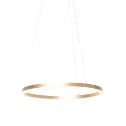 QAZQA Schlafzimmerlampen|Küchenlampen*Design Hängelampe gold 60 cm inkl. LED 3 Stufen dimmbar - Anello