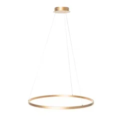 QAZQA Schlafzimmerlampen|Küchenlampen*Design Hängelampe gold 60 cm inkl. LED 3 Stufen dimmbar - Anello