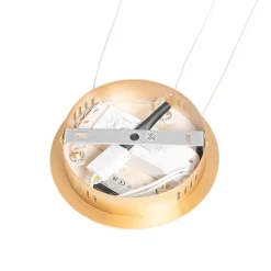 QAZQA Schlafzimmerlampen|Küchenlampen*Design Hängelampe gold 60 cm inkl. LED 3 Stufen dimmbar - Anello