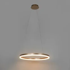 QAZQA Schlafzimmerlampen|Küchenlampen*Design Hängelampe gold 60 cm inkl. LED 3 Stufen dimmbar - Anello