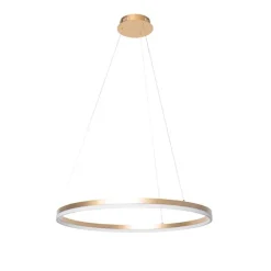 QAZQA Schlafzimmerlampen|Küchenlampen*Design Hängelampe gold 60 cm inkl. LED 3 Stufen dimmbar - Anello