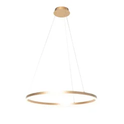 QAZQA Schlafzimmerlampen|Küchenlampen*Design Hängelampe gold 60 cm inkl. LED 3 Stufen dimmbar - Anello