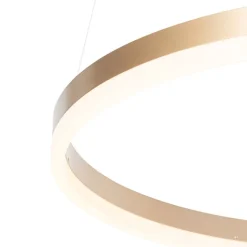 QAZQA Schlafzimmerlampen|Küchenlampen*Design Hängelampe gold 60 cm inkl. LED 3 Stufen dimmbar - Anello