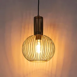 QAZQA Pendelleuchten|Wohnzimmerlampen*Design Hängelampe gold - Schneebesen