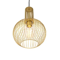 QAZQA Pendelleuchten|Wohnzimmerlampen*Design Hängelampe gold - Schneebesen