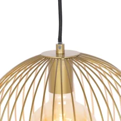 QAZQA Pendelleuchten|Wohnzimmerlampen*Design Hängelampe Gold - Wire Ario