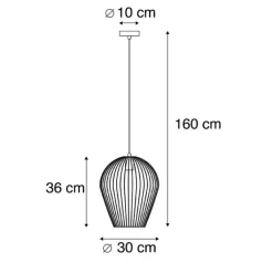QAZQA Pendelleuchten|Wohnzimmerlampen*Design Hängelampe Gold - Wire Ario