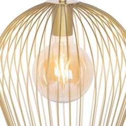 QAZQA Pendelleuchten|Wohnzimmerlampen*Design Hängelampe Gold - Wire Ario
