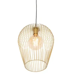 QAZQA Pendelleuchten|Wohnzimmerlampen*Design Hängelampe Gold - Wire Ario