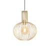 QAZQA Pendelleuchten|Wohnzimmerlampen*Design Hängelampe gold - Wire Bake