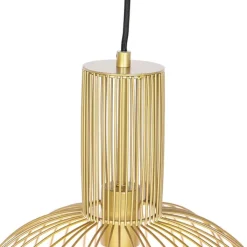 QAZQA Pendelleuchten|Wohnzimmerlampen*Design Hängelampe gold - Wire Bake